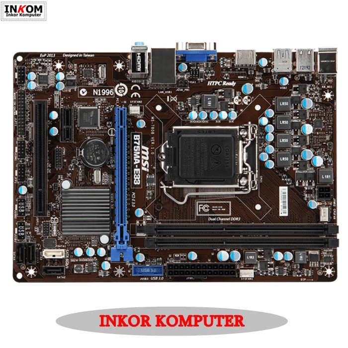 Mainboard Motherboard Mobo Intel LGA 1155 B75 MSI