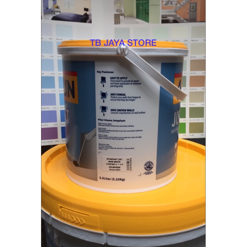 GARANSI (NCIS) JOTUN JOTAPLAST PUTIH NEW WHITE/ CAT TEMBOK INTERIOR / JOTUN NEW WHITE 5 KG