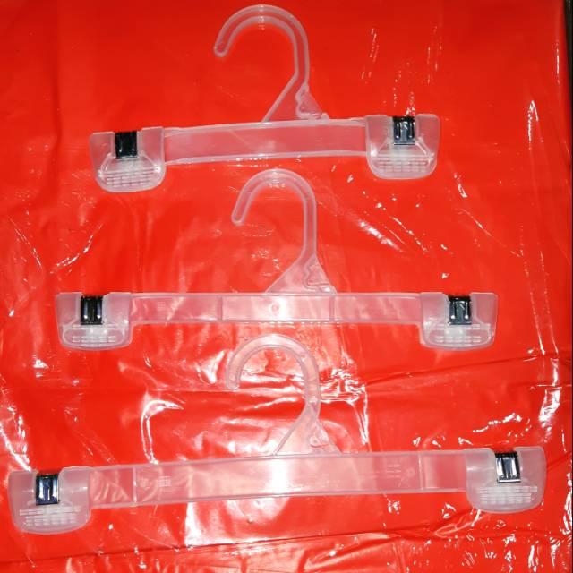 Isi 6 pcs hanger jepit dorong 20 / 25 / 30 cm