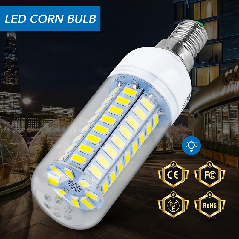 (LUCKID) Lampu Bohlam Jagung LED E27 E14 7W 9W 12W 15W 20W 25W 5730 SMD