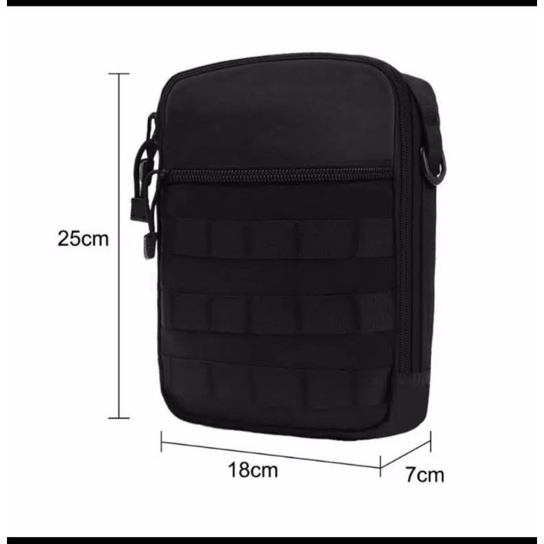 Tas Selempang Pria Tactical Army Tas Pouch Pria Clouth Tas Gadget Black