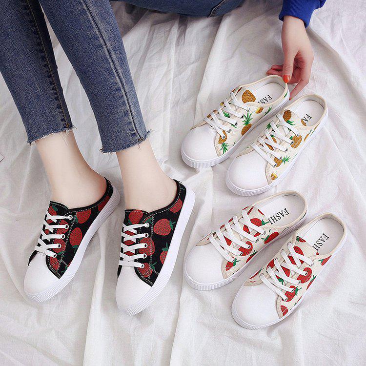 IELGY Sepatu  Sneakers Wanita Model Korea Bahan  Kanvas  