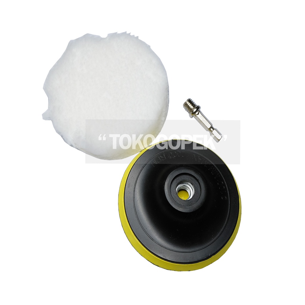 PAKET 10PCS 4&quot; POLISHING VELCRO PAD - ALAT BUSA POLES MOTOR MOBIL