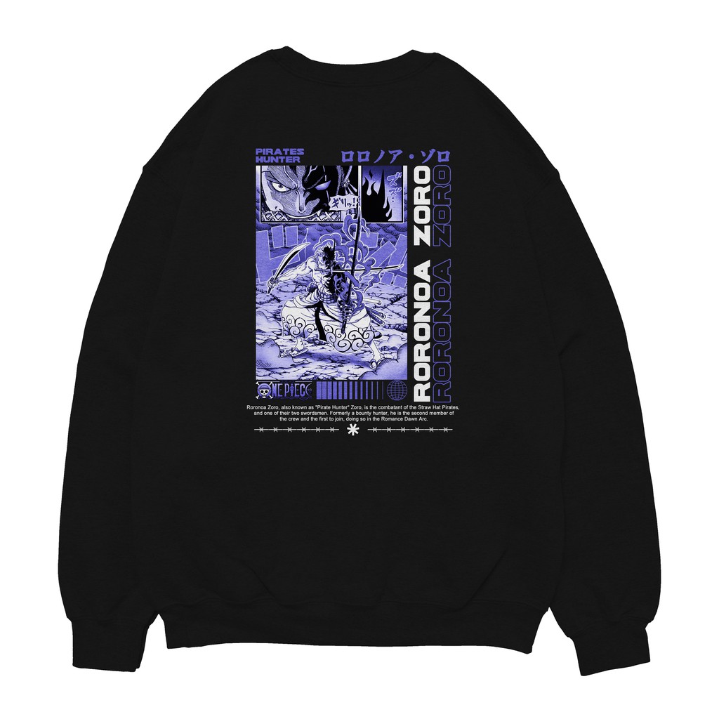 Crewneck Sweater Anime One Piece Zoro