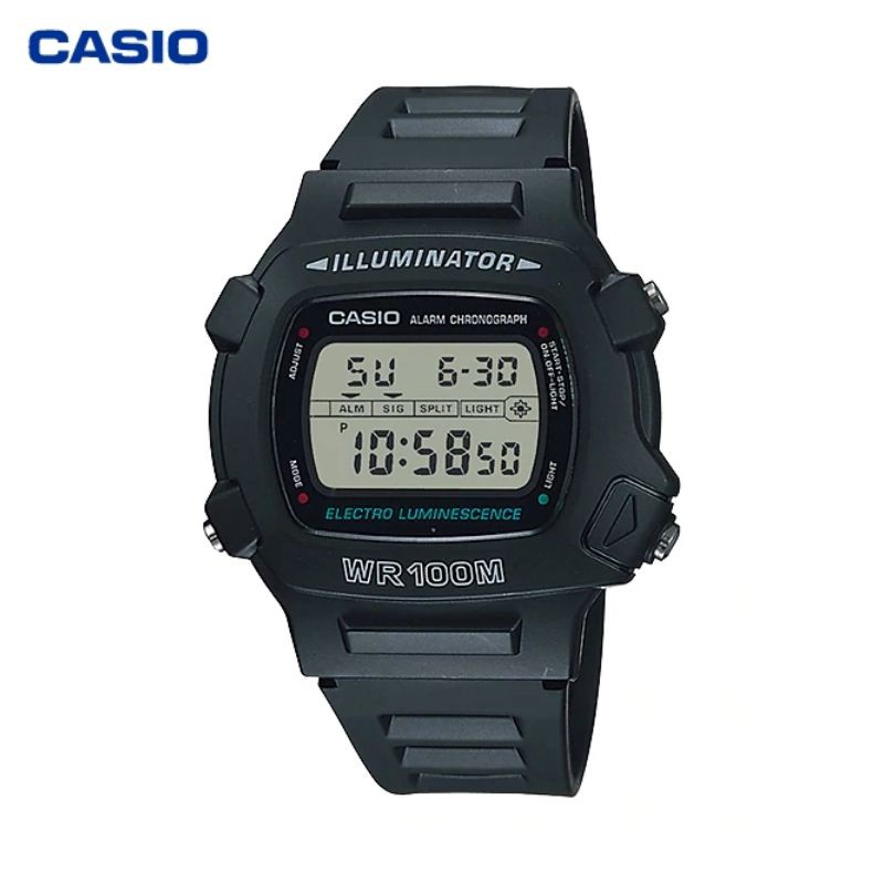 JAM TANGAN PRIA CASIO W-740-1VS ORIGINAL - W740 HITAM