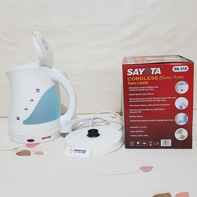 Teko Listrik Sayota Sk-310 Cordless Electric Kettle ,Teko Air Panas Desi45521