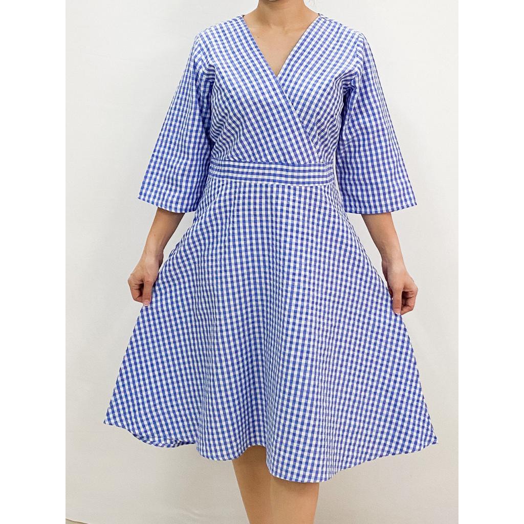 DRESS WANITA / BUSANA MUSLIM WANITA  / DRESS KOTAK KOTAK