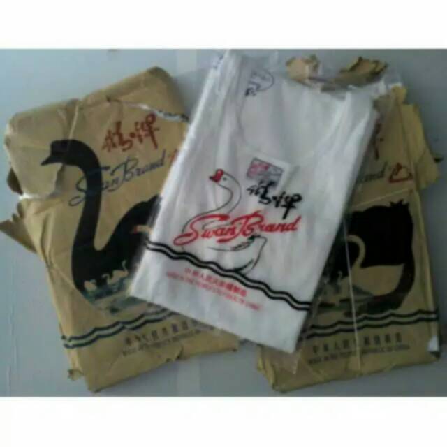 Kaos Singlet Pria bahan Katun Swan Brand