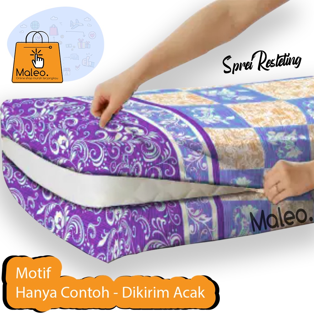 (MOTIF ACAK)Sarung Kasur Busa Resleting |No.4 (90x200)|No.3 (120x200)|No.2 (160x200)|No.1 (180x200)|