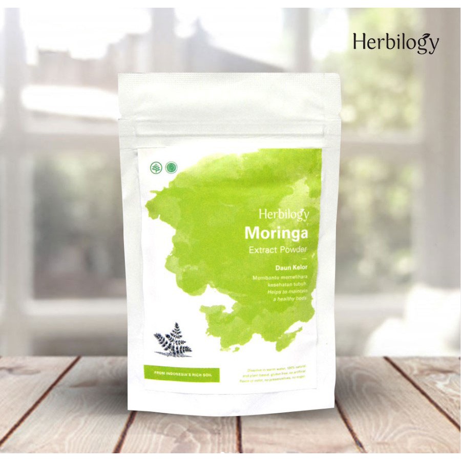 Herbilogy Moringa Extract Powder (Daun Kelor) 100g