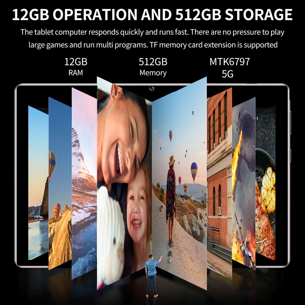 【Bisa COD】Tablet PC Baru Galaxy S8 S8+ Tab Baru 12GB + 512GB Tablet Android 10.1 Inci Layar Full Screen Layar Besar Wifi 5G Dual SIM Tablet Untuk Anak Belajar,Table Gaming Murah Cuci Gudang