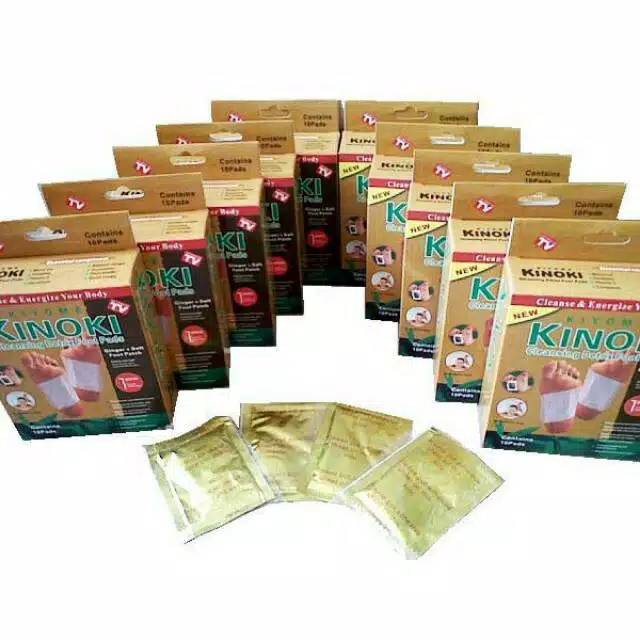 1 Box Kinoki Gold (10 buah) 5 pasang Detoks Racun Tubuh Original / Detox Herbal Lem Kaki