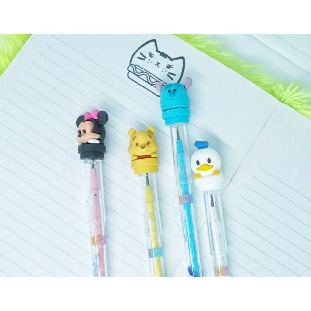 PENSIL TSUM TSUM Pensil karakter murah Pensil peluru dapat diisi ulang