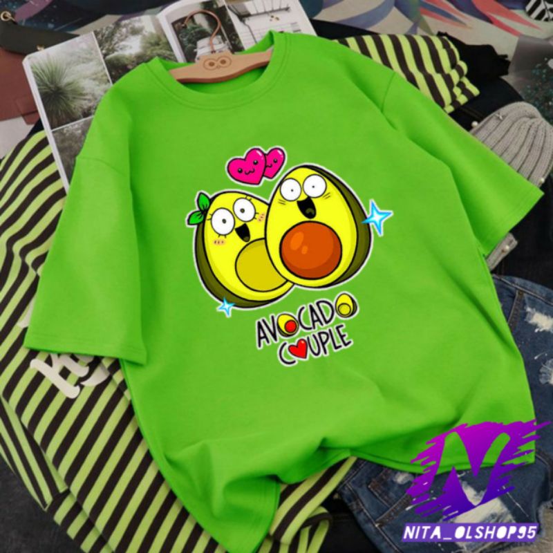 baju avocado kaos anak kartun avocado animasi