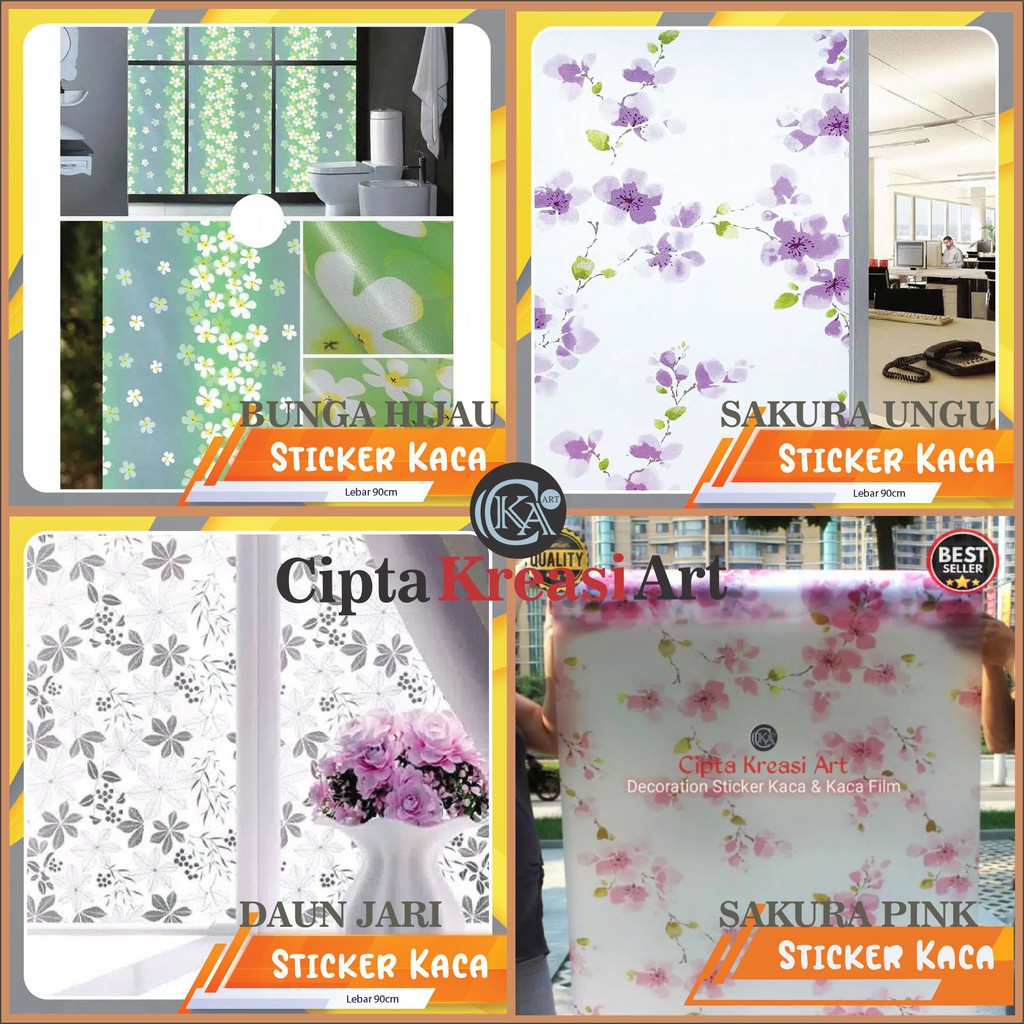 STIKER KACA / STICKER KACA ES BURAM MOTIF/PELAPIS KACA JENDELA RUMAH, PINTU KAMAR MANDI TIDAK TEMBUS