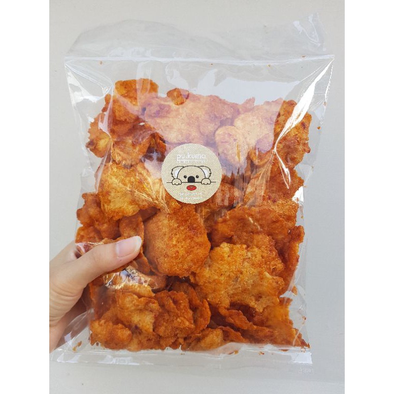 Emping Pedas Manis Super Crunchy 250gram dan 500gram Halal