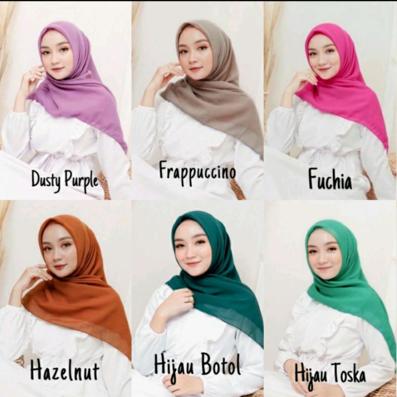 HIJAB BELLA SQUARE PREMIUM DOUBLE HYCON JILBAB ANTI LETOY KERUDUNG BELLA