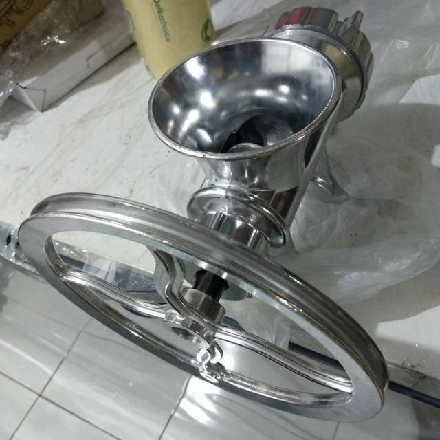 Aluminium Mesin Giling Manual No.32 Meat Mincer TOP QUALITY - Daging, Ikan, Baso, Kacang, Bumbu