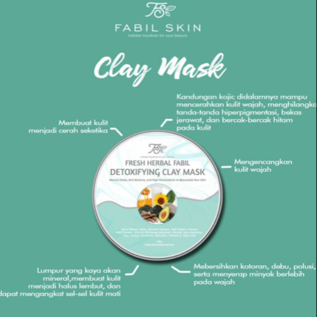 Clay Mask Fabil Skin| Masker Clay Fabil