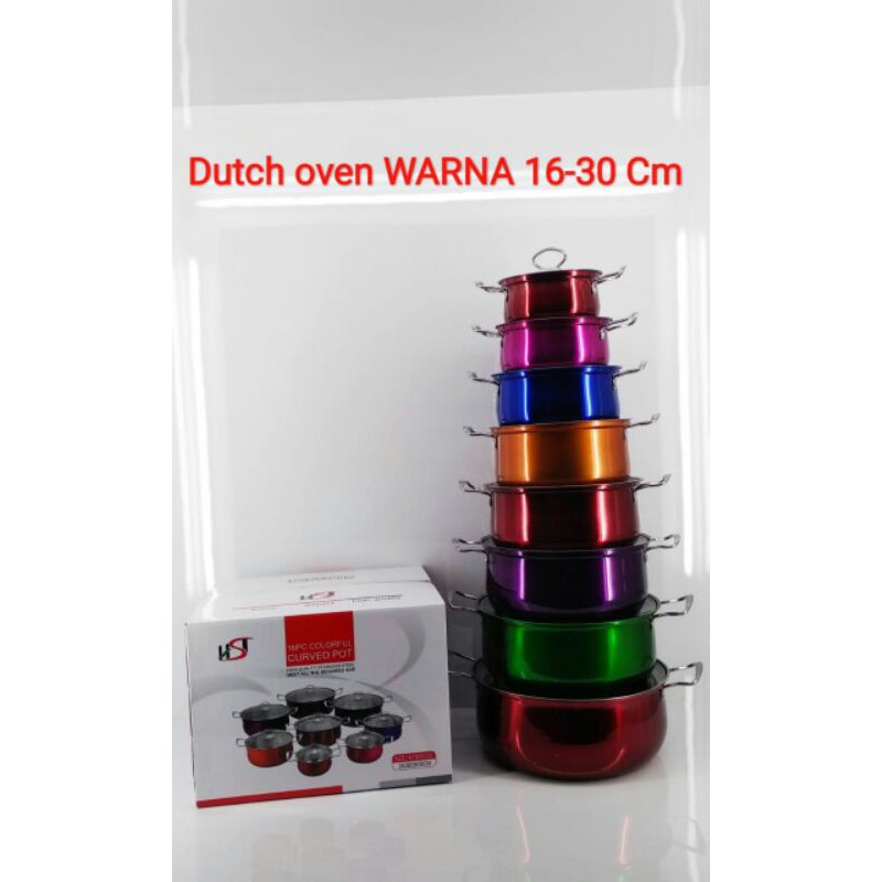 Panci Dutch Oven set 8 warna merk HST