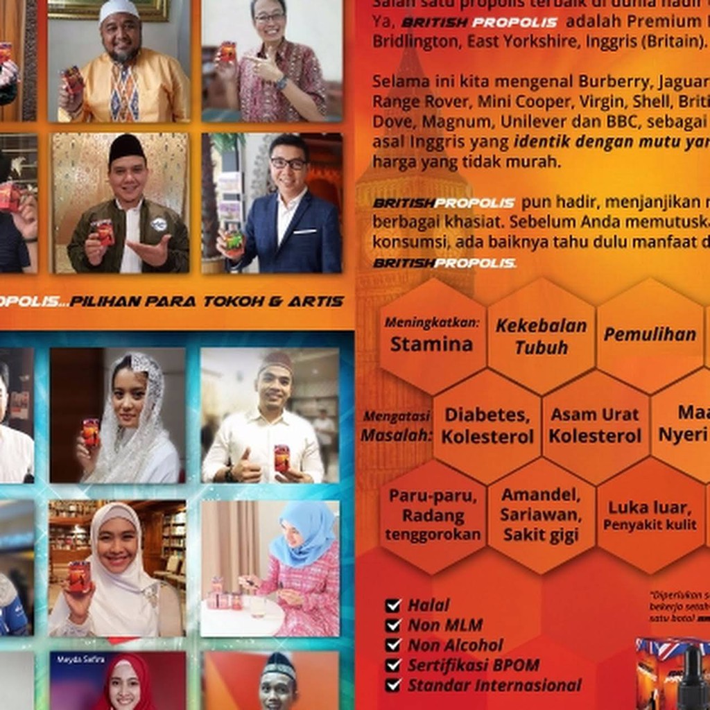 

British Propolis - mengobati diabetes asam urat maag paru-paru kolesterol nyeri haid sariawan flu