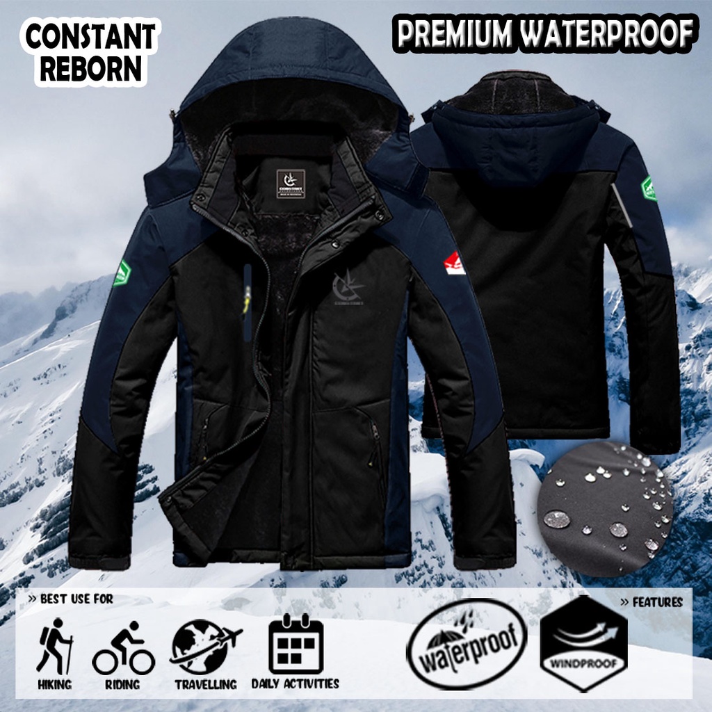 Constant Jaket Motor Pria Waterproof cocok untuk Touring Bahan Taslan Import Premium ukuran M-XXL