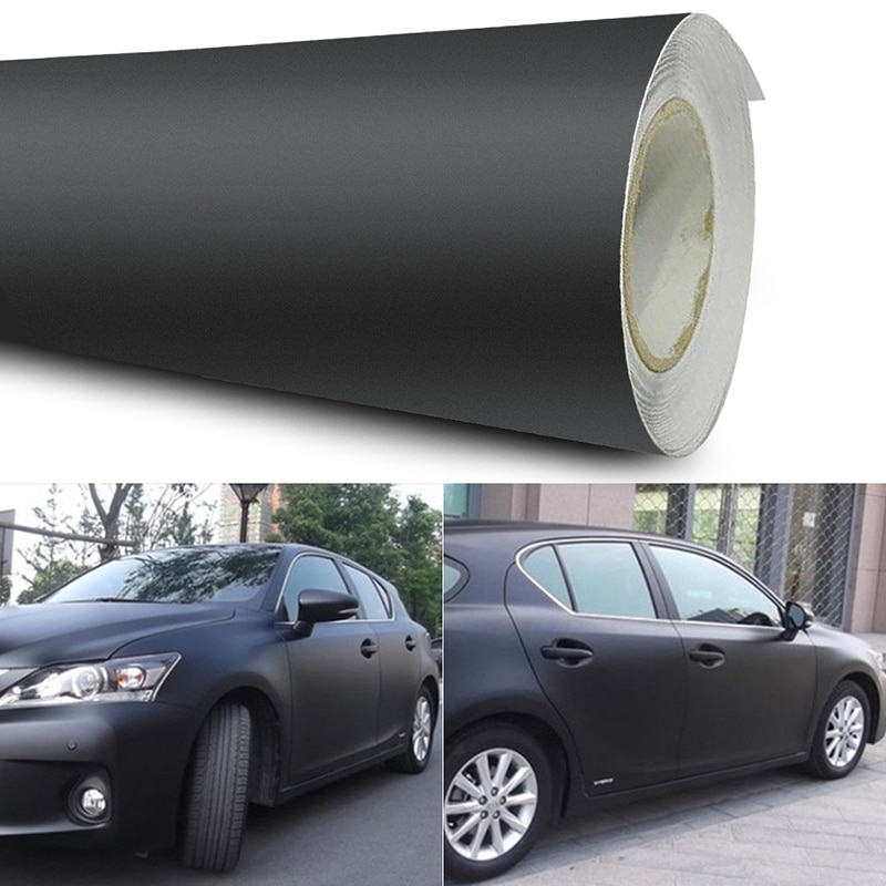 12x60 Inch Universal 3D Matte Hitam Vinyl Film Stiker Mobil Motor Ponsel Decal Wrap Car DIY Stickers Vehicle Decal 3D Mobil Exterior Body Color Changing Film Aksesoris