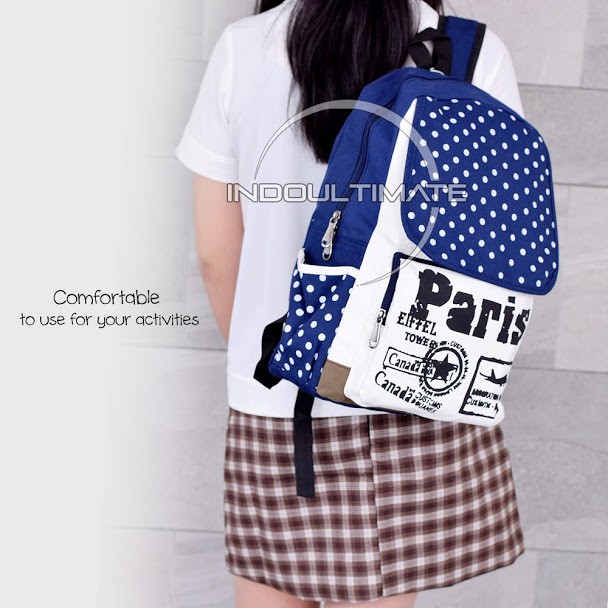 Tas Ransel wanita IM JS-507 Kanvas / Tas Backpack Kanvas Import/ Tas Sekolah Anak /  BACKPACK wanita