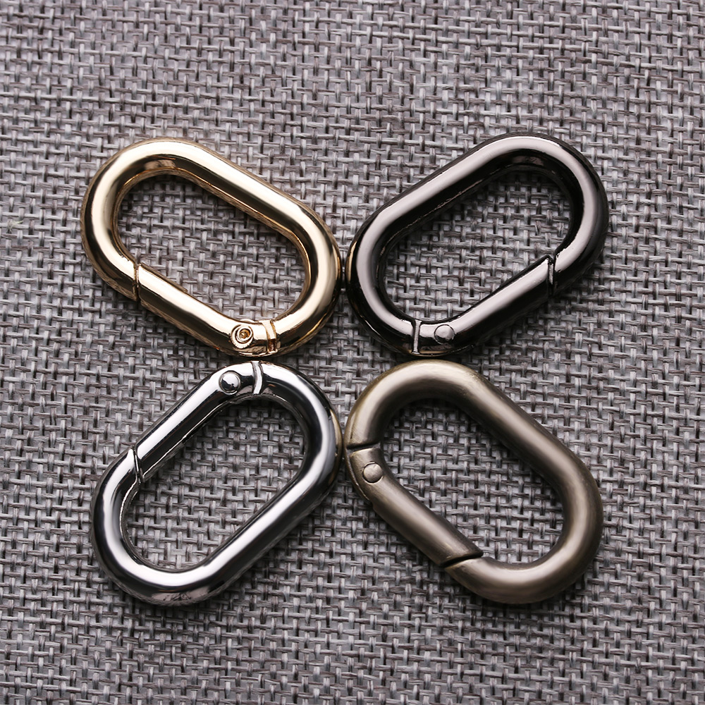 Suyou 1 / 2 / 4 / 5 Pcs Klip Carabiner Bentuk Oval Bahan Zinc Alloy Aneka Warna