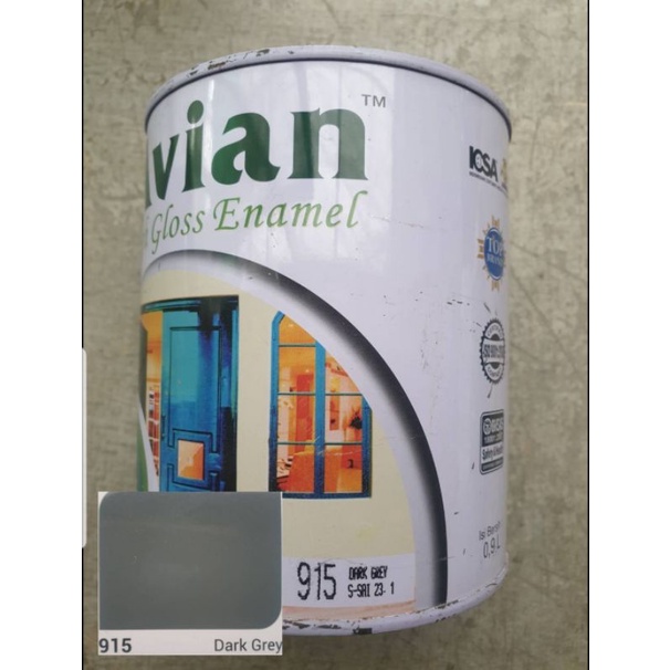 Cat kayu dan besi avian warna dark grey/abu² tua