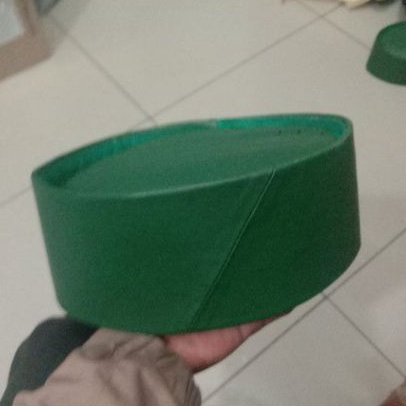 Promo Murah Dan Cod Peci Kulit Songkok Nasional Formal Hijau Zambrud Terbaru/Peci Pria Hijrah Model 