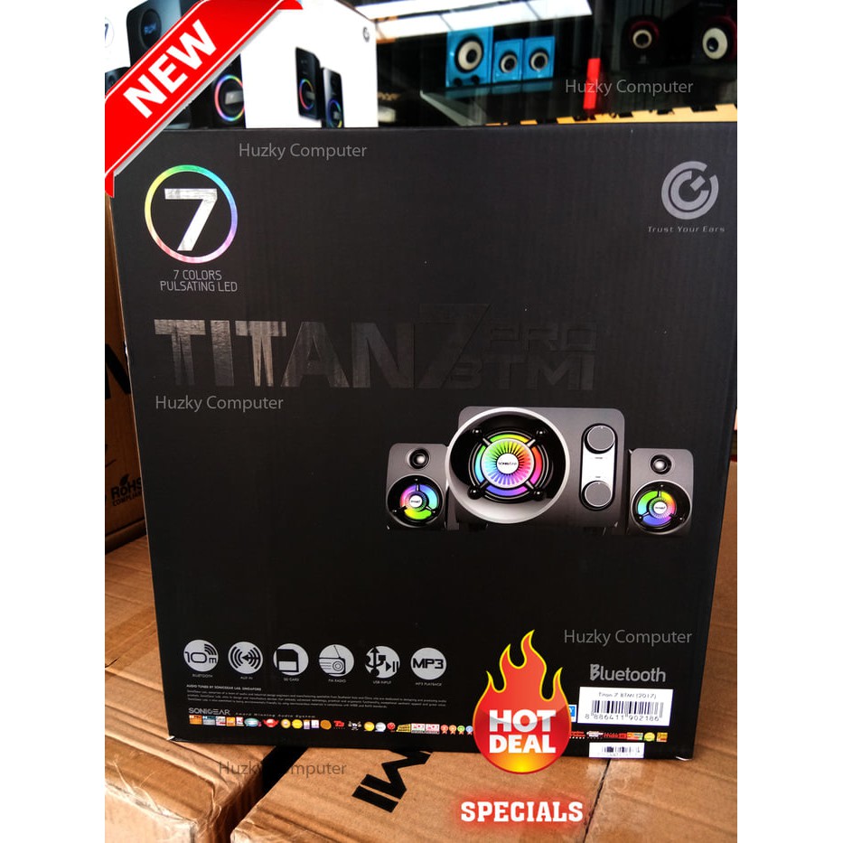 Unik SONIC GEAR  Speaker Titan 7 BTMI Bluetooth FM Radio USB   Line In PRO Limited