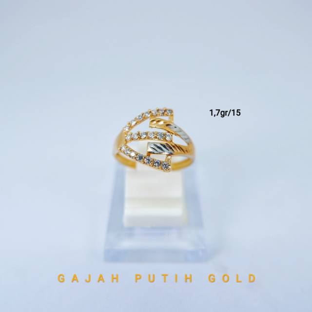 1,7gr Cincin Model Permata Emas Asli kodeO11715