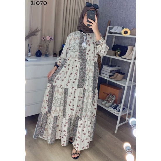 Dress Bunga Bunga Korea I Dress Bunga Import Bangkok I Maxi Dress Import I Dress Import Wanita I Dre