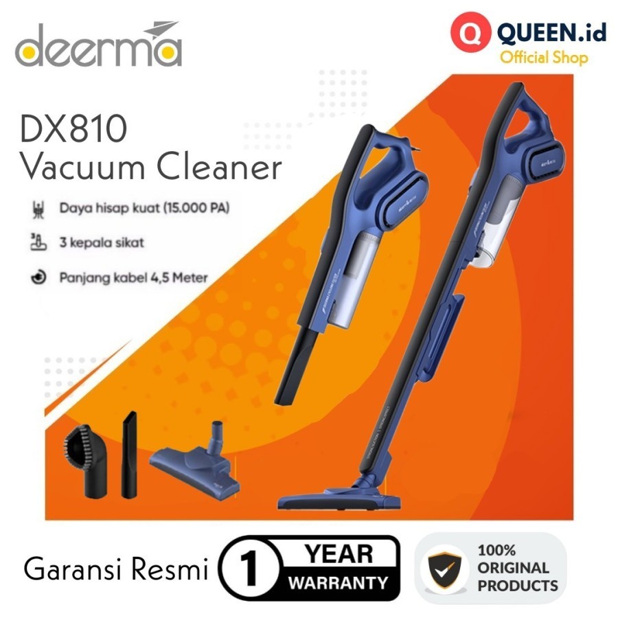 Deerma DX810 Vacuum Cleaner 2in1 Handheld Penyedot Penghisap Pembersih Debu Rumah Lantai Kamar Ruang