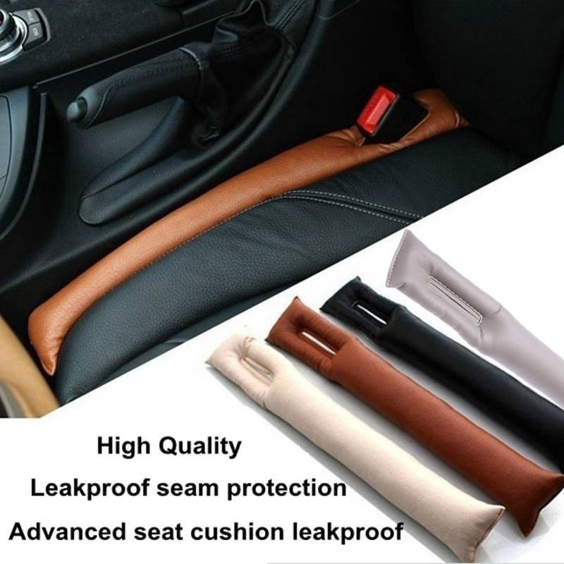 1Pc Cover Gap Jok Depan Mobil Bahan Kulit PU