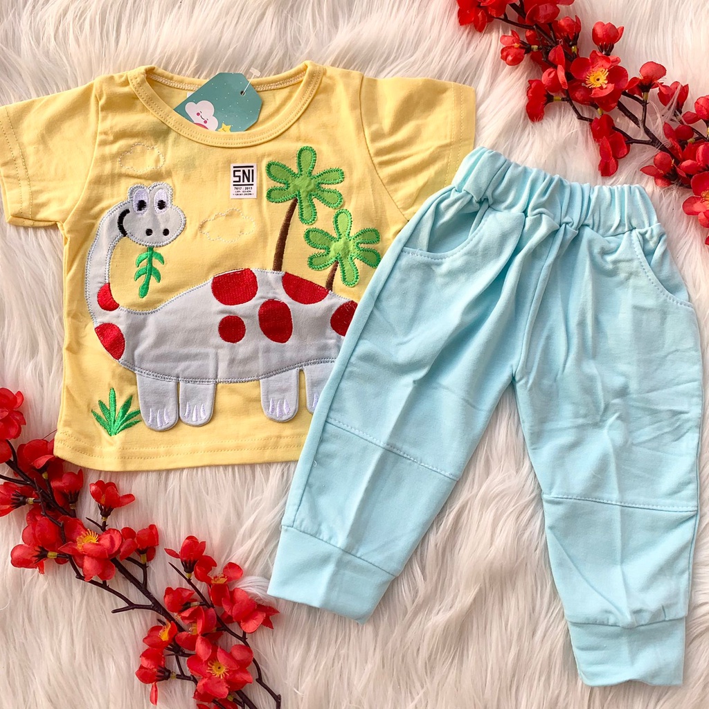 Baju setelan kaos celana lucu fashion anak cowok bayi laki-laki baby boy -bro