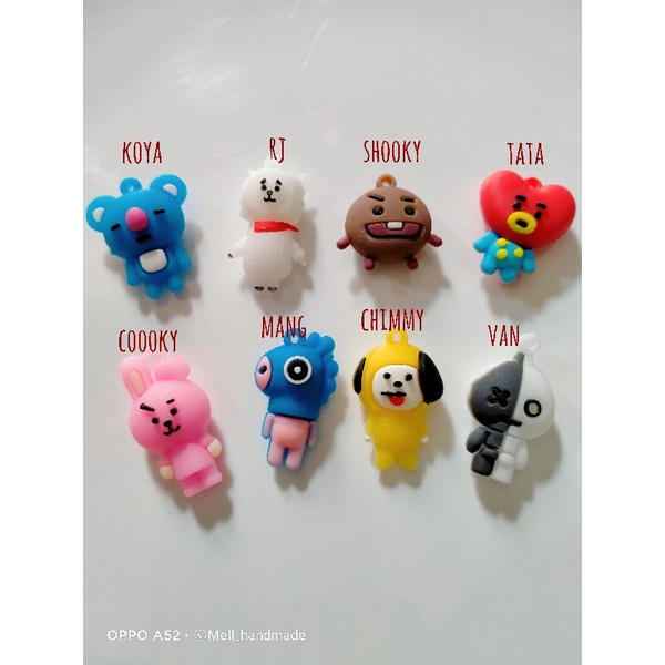 LIONTIN BTS/LIONTIN BT21 BANDUL KALUNG MASKER BTS/BAHAN KERAJINAN LIONTIN TALI MASKER DIY