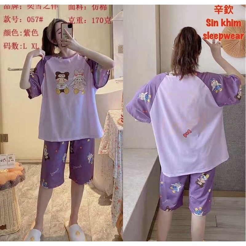 3/4 Kaos Tebal Homewear Import Oversize