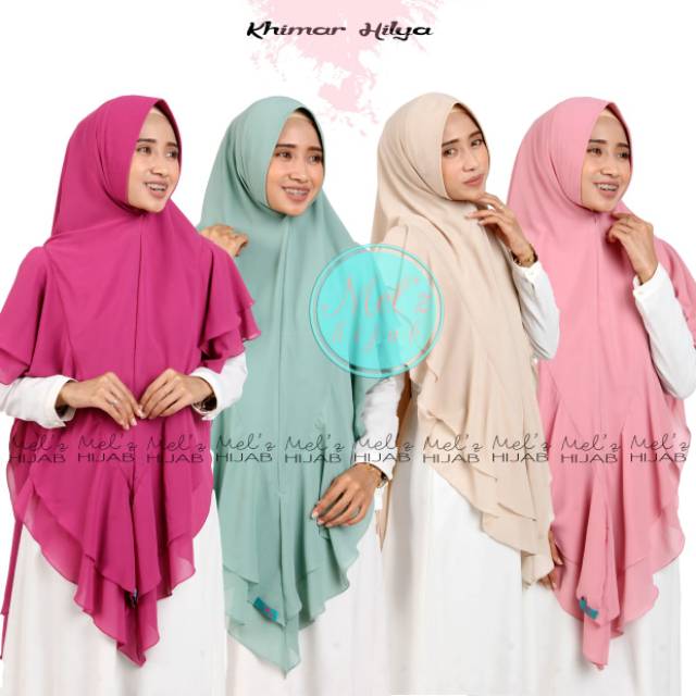 ORIGINAL Khimar Hilya by Melz hijab / jilbab syari ceruty pet antem