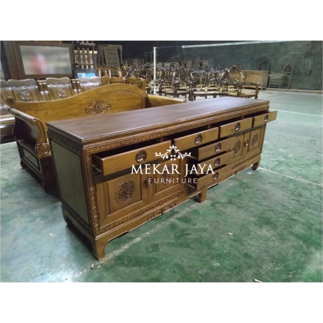Set Bufet Tv Minimalis Jati Furniture Jepara