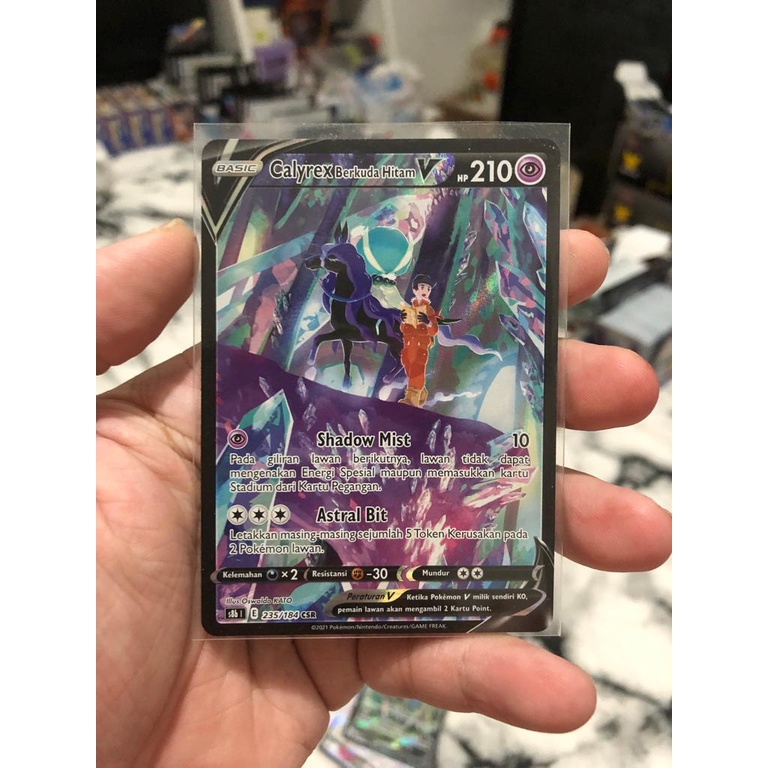 Kartu Pokemon TCG Calyrex Berkuda Hitam V CSR Shadow Rider s8b VMax Klimaks Climax Character Super R