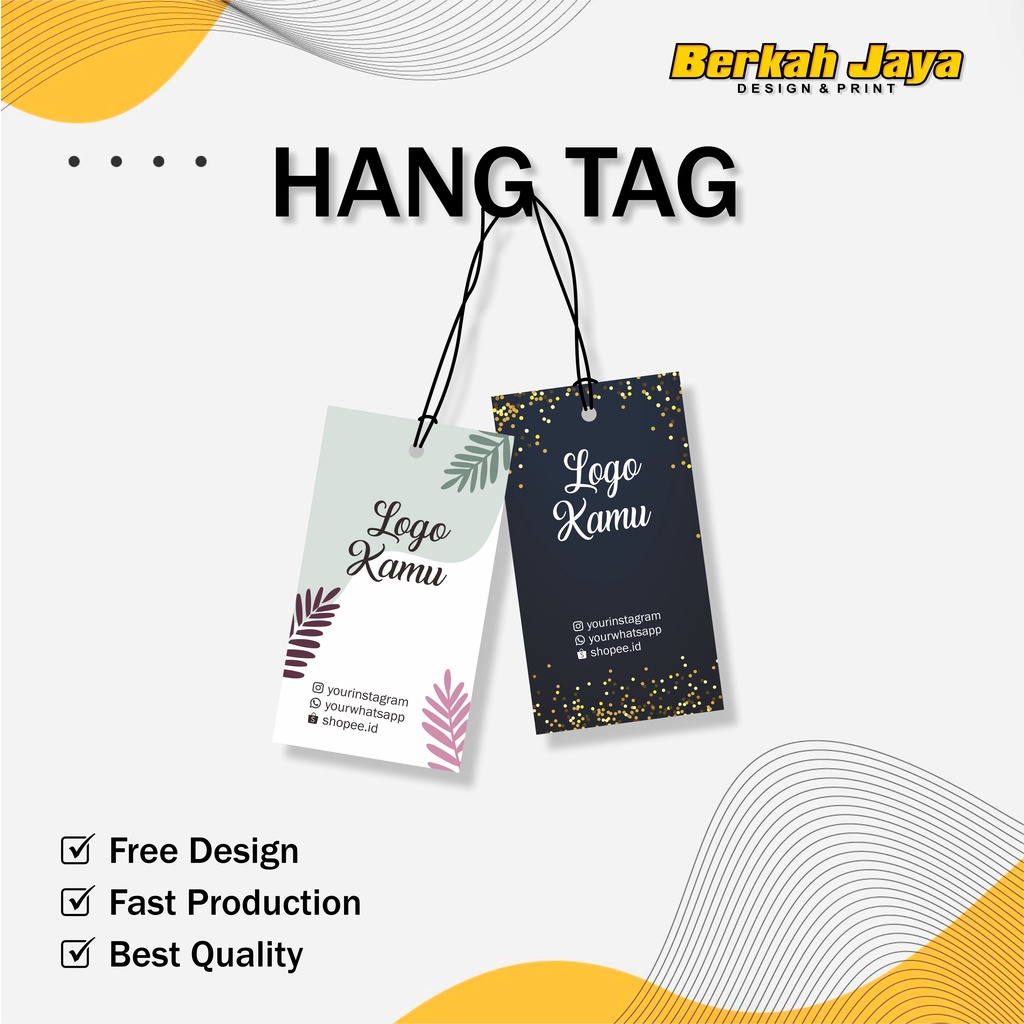 

Hang Tag Baju (FREE TEMPLATE DESIGN) - Cetak Hangtag Baju - Label Merk - Hang Tag custom