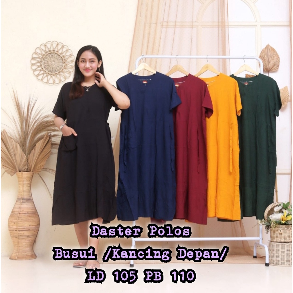 DASTER WANITA TERBARU POLOS BUSUI KANCING 3 AKTIF BAHAN RAYYON // FASHION WANITA TERBARU KEKINIAN AR