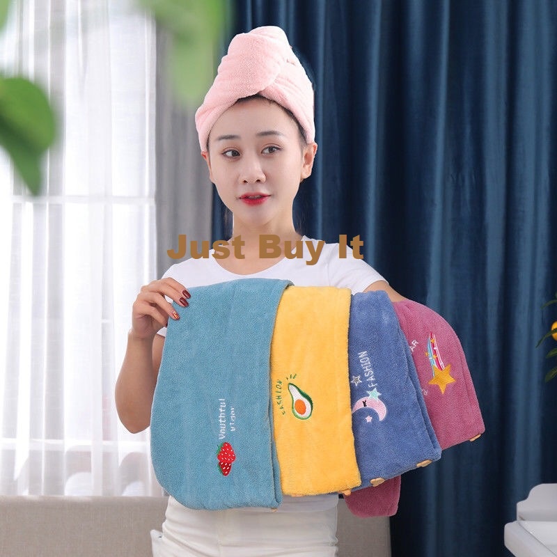 JBI-0067 Handuk Keramas Cepat Kering Magic Head Towel Fast Dry Hair Bahan Microfiber Handuk Turban