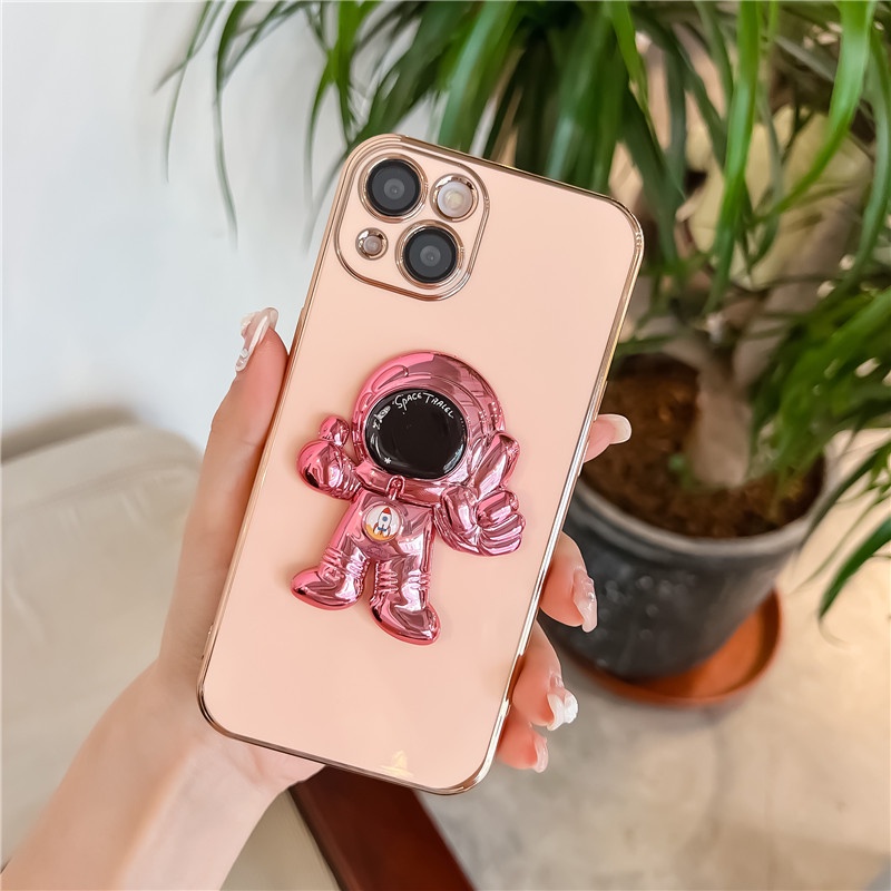 Casing Soft Case Silikon Motif Astronot Untuk iphone 11 Pro MAX 12 13 Pro MAX XS MAX XR X 7 + 8 +