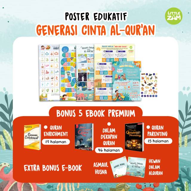 Sticker jumbo Edukasi Anak muslim cinta Quran