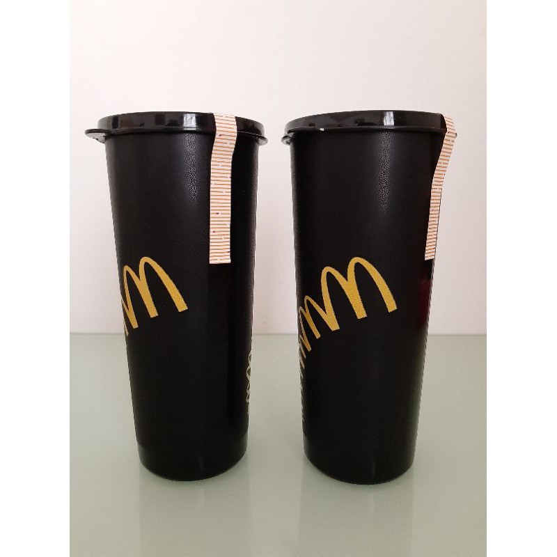 MCDONALD'S REUSABLE CUP 2020 BLACK & BLUE, HITAM BIRU