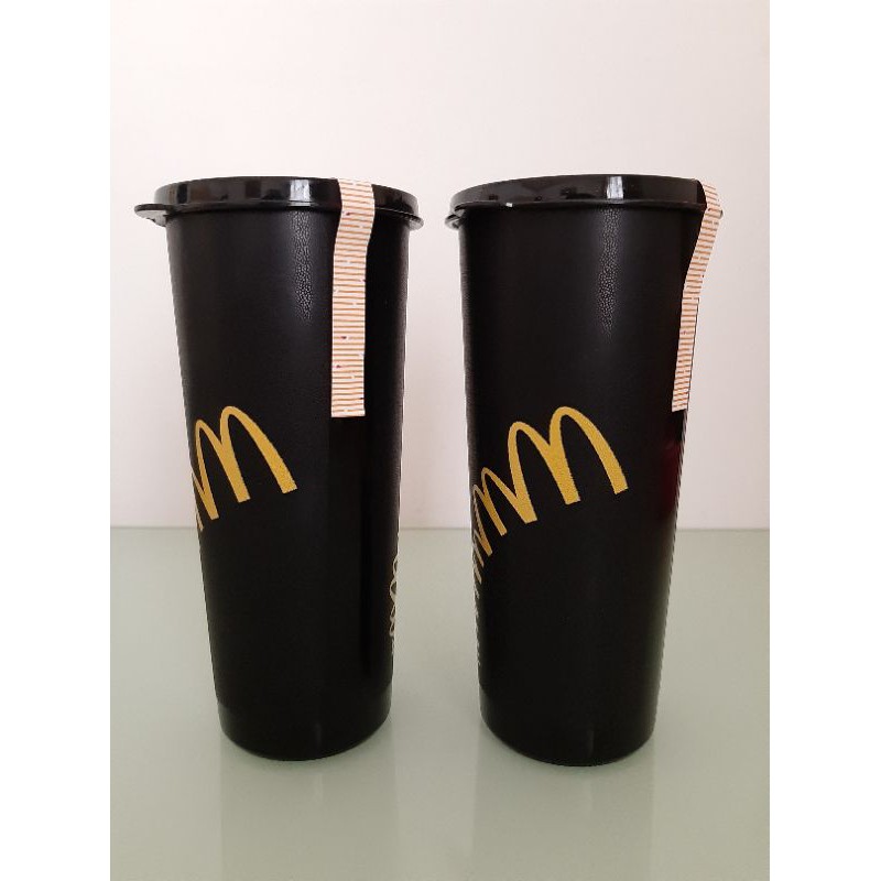 MCDONALD'S REUSABLE CUP 2020 BLACK & BLUE, HITAM BIRU