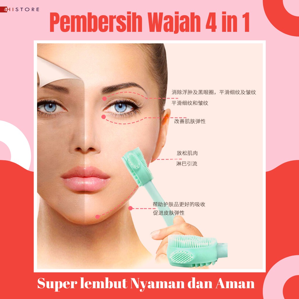 [HI] 4 IN 1 BEAUTY SILICONE FACIAL &amp; FACE CLEANSING MASK BRUSH PEMBERSIH WAJAH DAN MASKER SILIKON